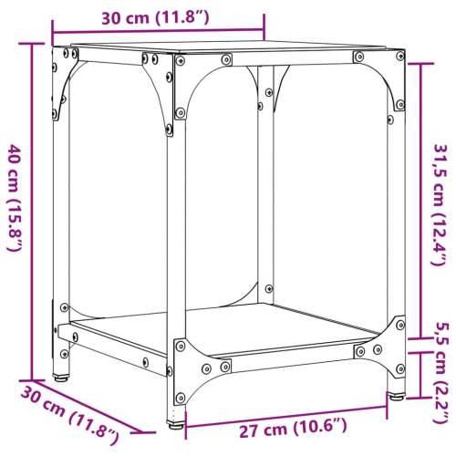 Stolići s prozirnom staklenom površinom 2 kom 30x30x40 cm čelik - prozirno staklo 30 x 30 x 40 cm 1 Cijena