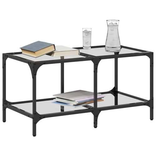 Stolić s prozirnom staklenom površinom 78,5x40x40 cm čelik - prozirno staklo 78.5 x 40 x 40 cm 1 Cijena