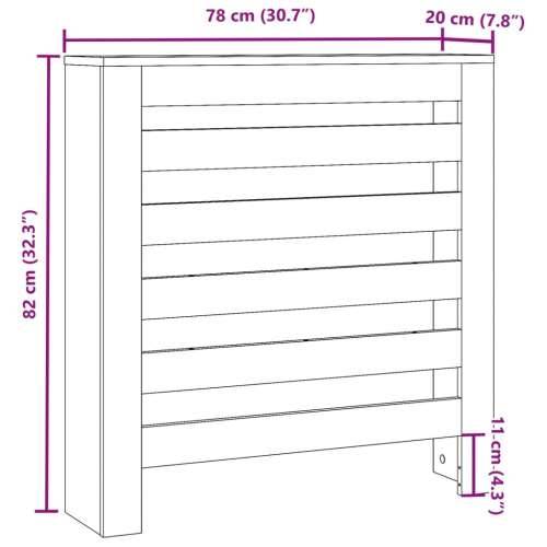 Maska za radijator - Pokrov za radijator hrasta sonome 78x20x82 cm konstruirano drvo - Sivi hrast sonoma 78 x 20 x 82 cm 1 vodor Cijena