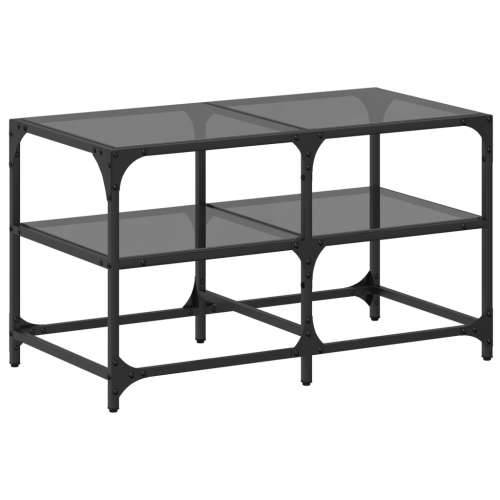 Stolić za kavu s crnom staklenom površinom 78,5x40x45 cm čelik - crno staklo 78.5 x 40 x 45 cm 1 Cijena