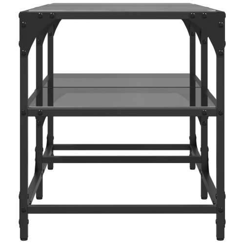 Stolić za kavu s crnom staklenom površinom 78,5x40x45 cm čelik - crno staklo 78.5 x 40 x 45 cm 1 Cijena