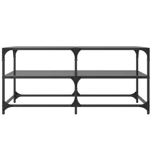 Stolić za kavu s crnom staklenom površinom 98,5x50x45 cm čelik - crno staklo 98.5 x 50 x 45 cm 1 Cijena