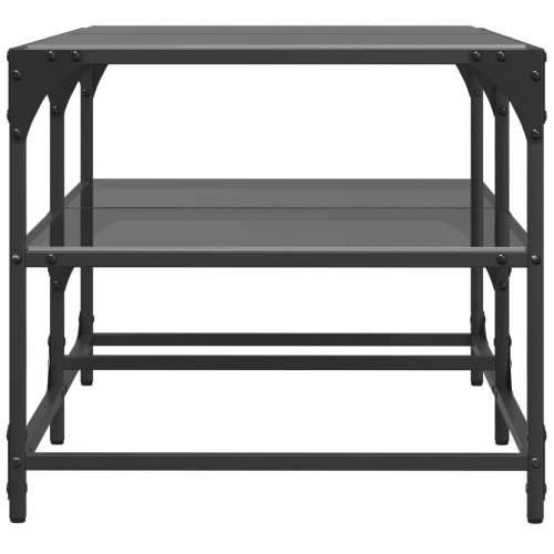 Stolić za kavu s crnom staklenom površinom 98,5x50x45 cm čelik - crno staklo 98.5 x 50 x 45 cm 1 Cijena