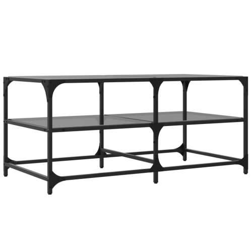 Stolić za kavu s crnom staklenom površinom 98,5x50x45 cm čelik - crno staklo 98.5 x 50 x 45 cm 1 Cijena