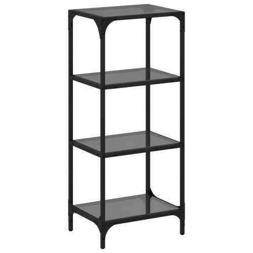 Stalak za pohranu sa staklenim vrhom crni 40x30x95 cm čelični - Crna 40 x 30 x 95 cm 1 Cijena