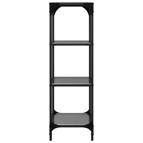 Stalak za pohranu sa staklenim vrhom crni 40x30x95 cm čelični - Crna 40 x 30 x 95 cm 1 Cijena