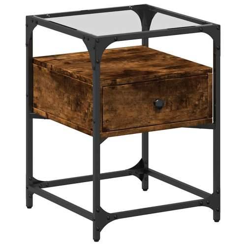 Noćni ormarići 2 kom boja hrasta 40x40x55 cm konstruirano drvo - Dimljeni hrast 2 Cijena