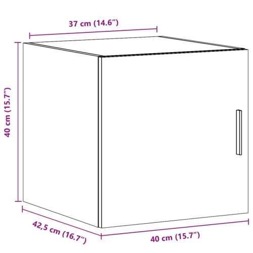 Zidni ormarić boja hrasta 40x42,5x40 cm konstruirano drvo - Dimljeni hrast 1 Cijena