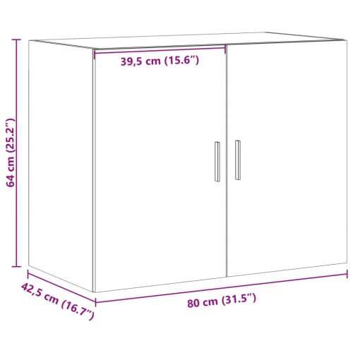Zidni ormarić smeđa boja hrasta 80x42,5x64 cm konstruirano drvo - Smeđi hrast 1 Cijena