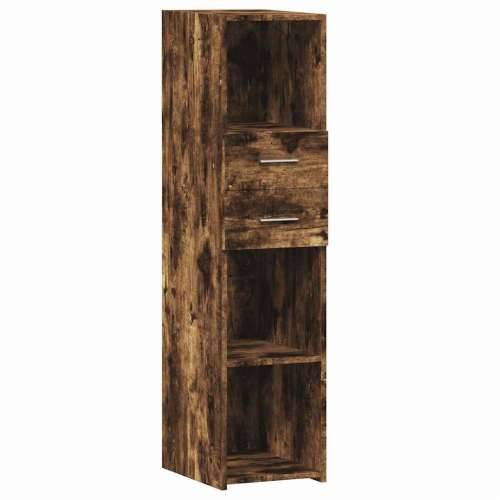 Visoka komoda boja hrasta 30 x 42,5 x 124 cm konstruirano drvo - Dimljeni hrast 1 Cijena