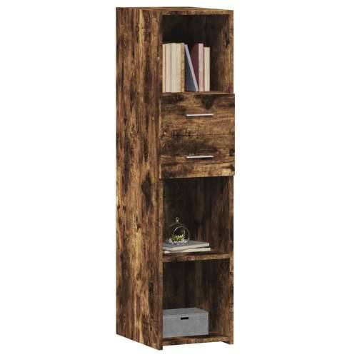 Visoka komoda boja hrasta 30 x 42,5 x 124 cm konstruirano drvo - Dimljeni hrast 1 Cijena