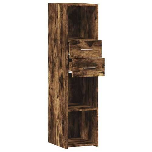 Visoka komoda boja hrasta 30 x 42,5 x 124 cm konstruirano drvo - Dimljeni hrast 1 Cijena