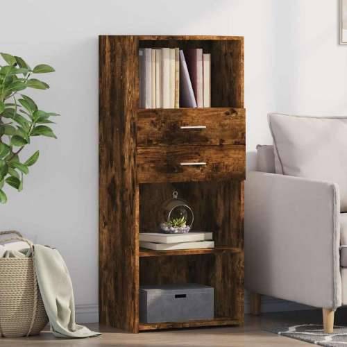 Visoka komoda boja hrasta 50 x 42,5 x 124 cm konstruirano drvo - Dimljeni hrast 1 Cijena