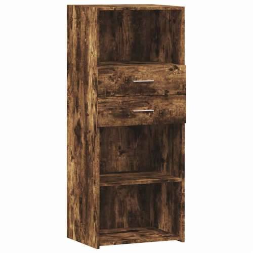 Visoka komoda boja hrasta 50 x 42,5 x 124 cm konstruirano drvo - Dimljeni hrast 1 Cijena