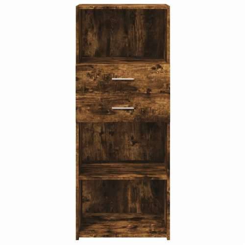 Visoka komoda boja hrasta 50 x 42,5 x 124 cm konstruirano drvo - Dimljeni hrast 1 Cijena