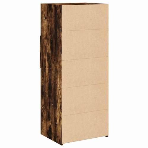 Visoka komoda boja hrasta 50 x 42,5 x 124 cm konstruirano drvo - Dimljeni hrast 1 Cijena