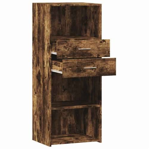 Visoka komoda boja hrasta 50 x 42,5 x 124 cm konstruirano drvo - Dimljeni hrast 1 Cijena