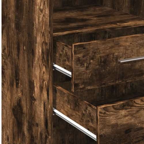 Visoka komoda boja hrasta 50 x 42,5 x 124 cm konstruirano drvo - Dimljeni hrast 1 Cijena