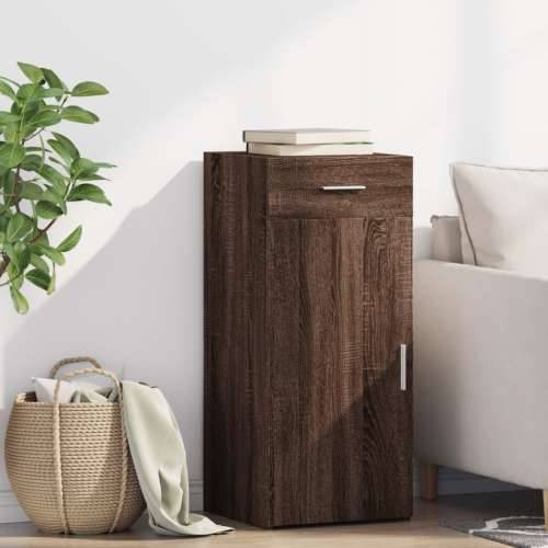 Komoda smeđa boja hrasta 40 x 42,5 x 93 cm konstruirano drvo - Smeđi hrast 1 Cijena