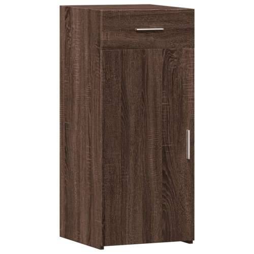 Komoda smeđa boja hrasta 40 x 42,5 x 93 cm konstruirano drvo - Smeđi hrast 1 Cijena