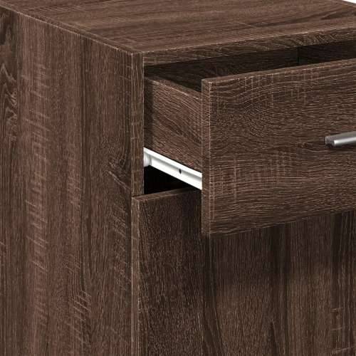 Komoda smeđa boja hrasta 40 x 42,5 x 93 cm konstruirano drvo - Smeđi hrast 1 Cijena