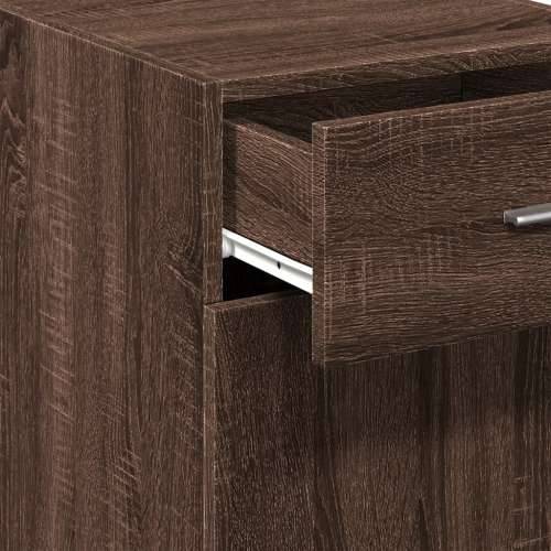 Komoda smeđa boja hrasta 40 x 42,5 x 93 cm konstruirano drvo - Smeđi hrast 1 Cijena