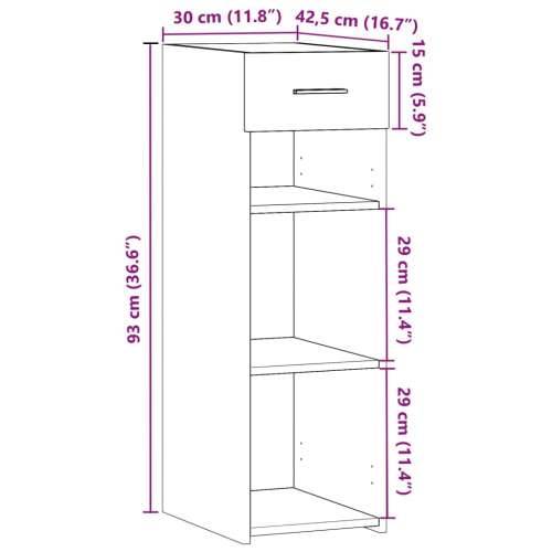 Komoda boja hrasta sonome 30x42,5x93 cm od konstruiranog drva sonoma hrast 1 Cijena