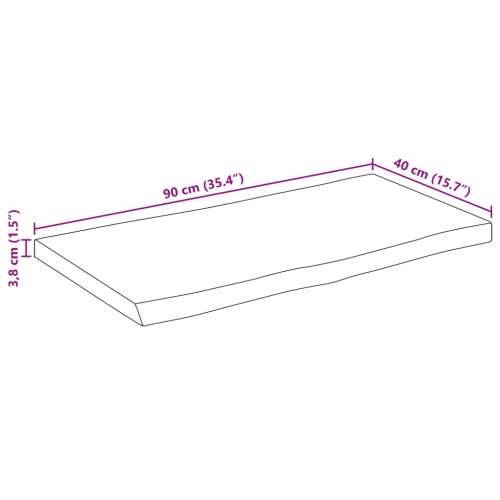 Stolna ploča 90x40x3,8 cm pravokutna bagremovo drvo živi rub - Bagremovo drvo (prirodno) 90 x 40 cm 1 38 mm Cijena