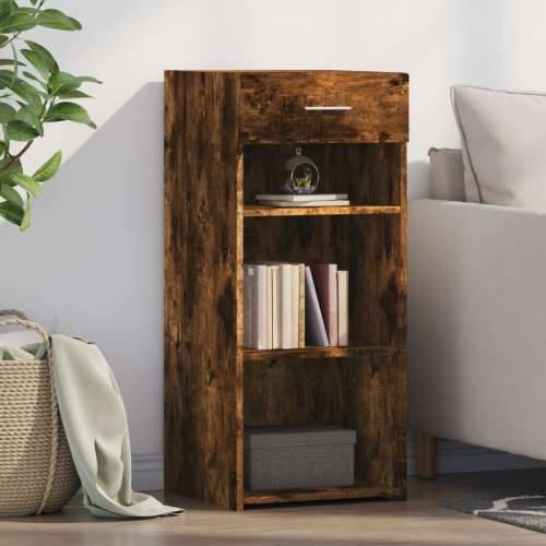Komoda boja dimljenog hrasta 40x42,5x93 cm konstruirano drvo - Dimljeni hrast 1 Cijena