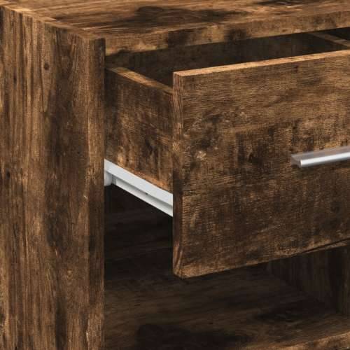 Komoda boja dimljenog hrasta 40x42,5x93 cm konstruirano drvo - Dimljeni hrast 1 Cijena