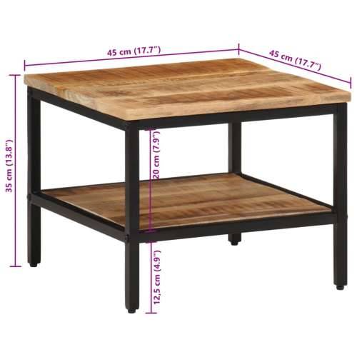 Stolić za kavu 45 x 45 x 35 cm od masivnog grubog drva manga - 45 x 45 x 35 cm 1 Cijena