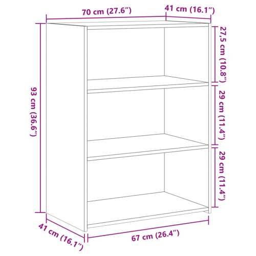 Komoda boja hrasta sonome 70x41x93 cm konstruirano drvo Sivi hrast sonoma 1 Cijena