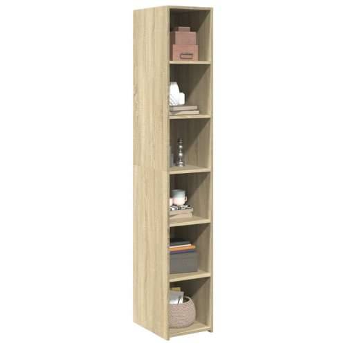 Visoka komoda boje hrasta 30x41x185 cm od konstruiranog drva - sonoma hrast 1 Cijena