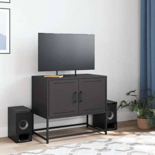 TV ormarić crni 68,5 x 39 x 60,5 cm čelični - Crna 1 Cijena