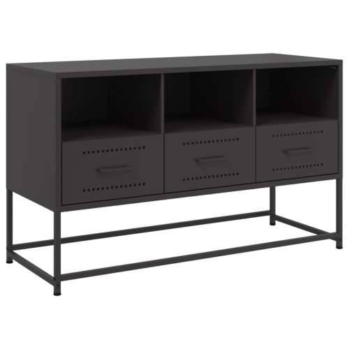 TV ormarić crni 100,5x39x60,5 cm čelični - Crna 1 Cijena