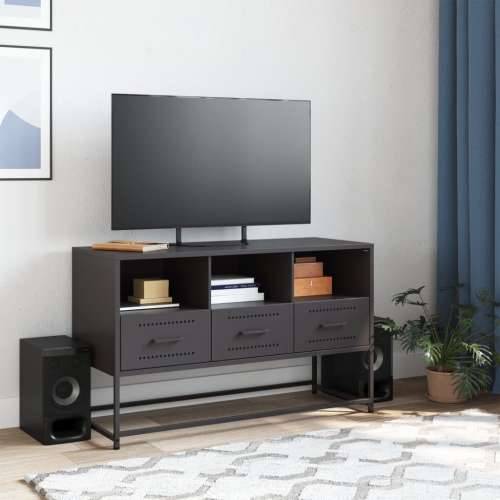 TV ormarić crni 100,5x39x60,5 cm čelični - Crna 1 Cijena