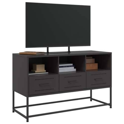 TV ormarić crni 100,5x39x60,5 cm čelični - Crna 1 Cijena