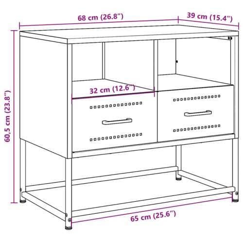 TV ormarić ružičasti 68 x 39 x 60,5 cm čelični - Ružičasta 1 Cijena