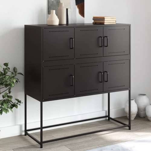 Komoda crna 100,5 x 39 x 107 cm od čelika - Crna 1 Cijena
