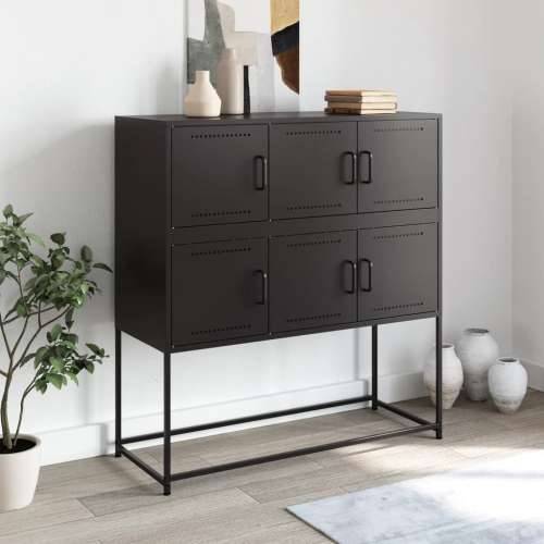 Komoda crna 100,5 x 39 x 107 cm od čelika - Crna 1 Cijena