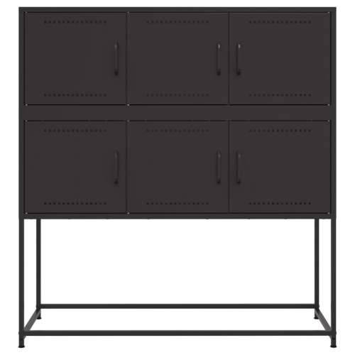 Komoda crna 100,5 x 39 x 107 cm od čelika - Crna 1 Cijena