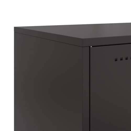 Komoda crna 100,5 x 39 x 107 cm od čelika - Crna 1 Cijena