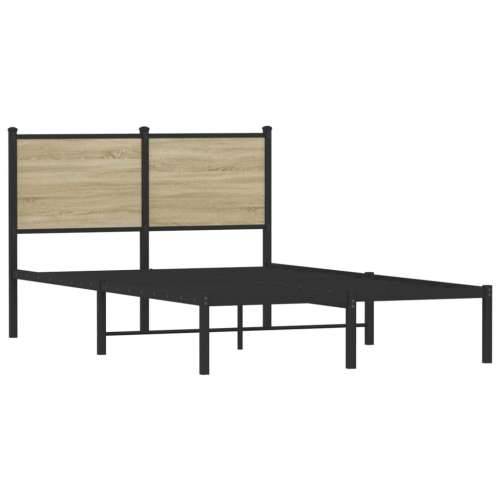 Metalni okvir kreveta bez madraca boja hrasta sonome 120x200 cm - sonoma hrast 120 x 200 cm s uzglavljem Cijena