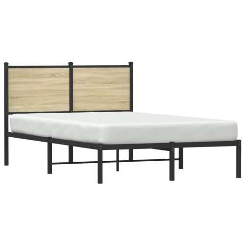 Metalni okvir kreveta bez madraca boja hrasta sonome 120x200 cm - sonoma hrast 120 x 200 cm s uzglavljem Cijena