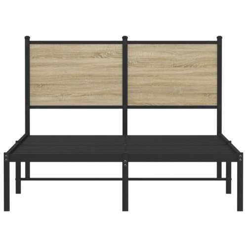 Metalni okvir kreveta bez madraca boja hrasta sonome 120x200 cm - sonoma hrast 120 x 200 cm s uzglavljem Cijena