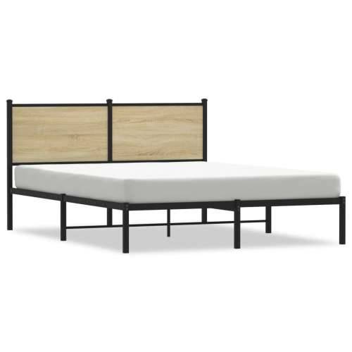 Metalni okvir kreveta bez madraca boja hrasta sonome 140x190 cm - sonoma hrast 140 x 190 cm s uzglavljem Cijena