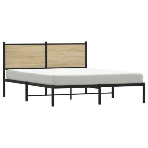Metalni okvir kreveta bez madraca boja hrasta sonome 140x190 cm - sonoma hrast 140 x 190 cm s uzglavljem Cijena