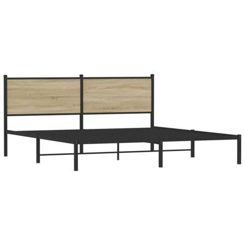 Metalni okvir kreveta bez madraca boja hrasta sonome 183x213 cm - sonoma hrast 183 x 213 cm s uzglavljem Cijena