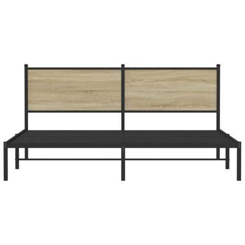 Metalni okvir kreveta bez madraca boja hrasta sonome 183x213 cm - sonoma hrast 183 x 213 cm s uzglavljem Cijena