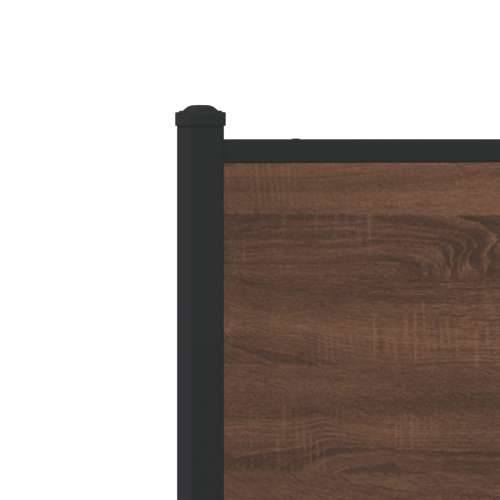 Metalni okvir kreveta bez madraca smeđi hrast 90x190 cm - Smeđi hrast 90 x 190 cm s uzglavljem i podnožjem Cijena